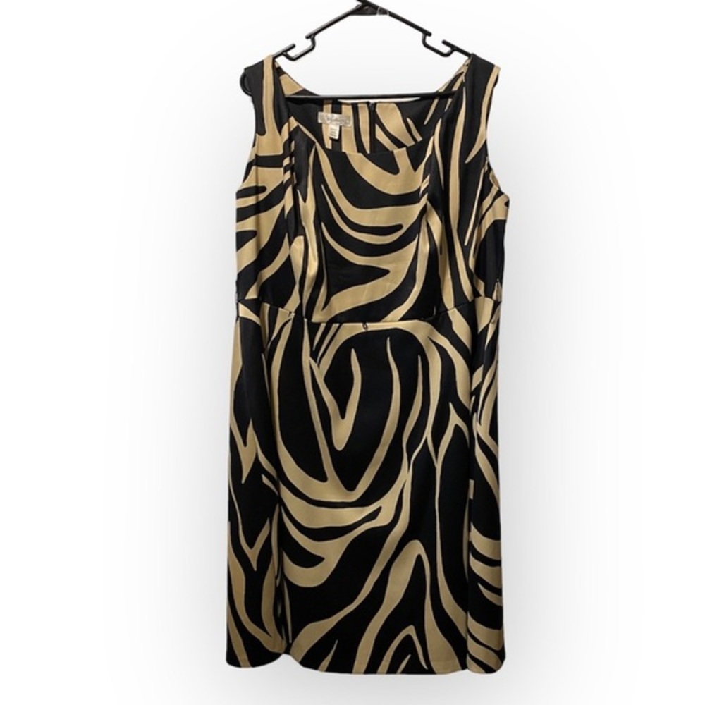 Dressbarn Black‎ Scoop Neck Sleeveless Midi Sundress Beach Summer Garden Party